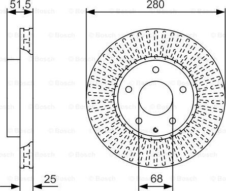 BOSCH 0 986 479 C36 - Bremžu diski ps1.lv