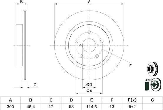 BOSCH 0 986 479 D64 - Bremžu diski ps1.lv