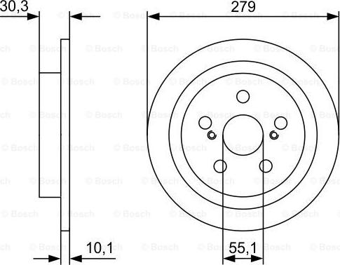 BOSCH 0 986 479 D35 - Bremžu diski ps1.lv