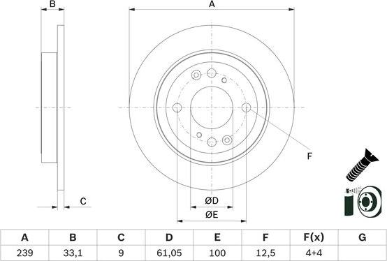 BOSCH 0 986 479 E95 - Bremžu diski ps1.lv