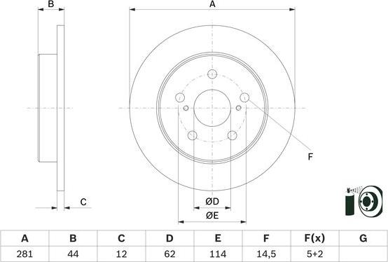 BOSCH 0 986 479 E91 - Bremžu diski ps1.lv