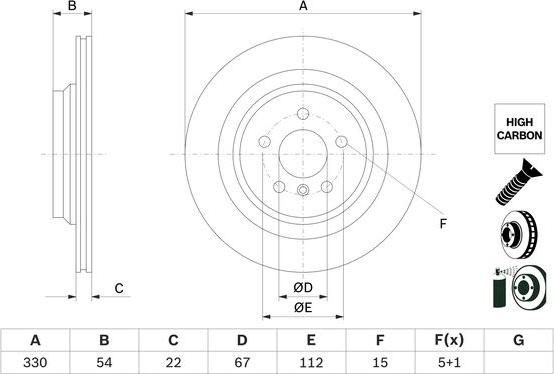 BOSCH 0 986 479 E97 - Bremžu diski ps1.lv