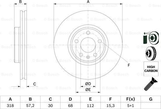 BOSCH 0 986 479 E49 - Bremžu diski ps1.lv