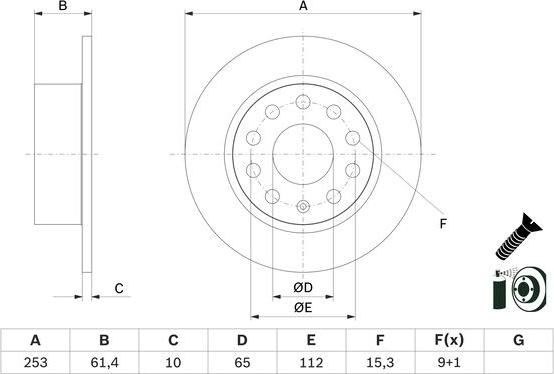 BOSCH 0 986 479 E00 - Bremžu diski ps1.lv