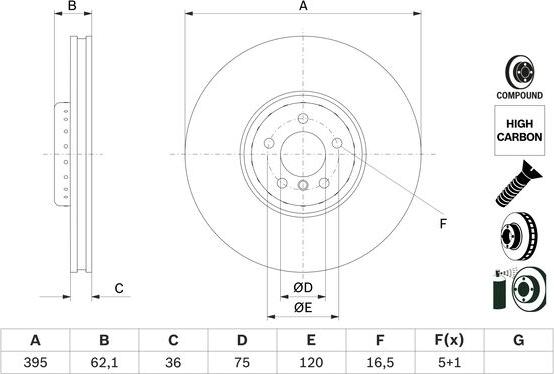 BOSCH 0 986 479 E83 - Bremžu diski ps1.lv