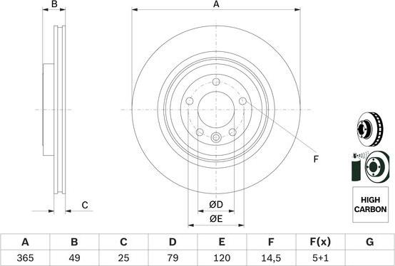 BOSCH 0 986 479 F68 - Bremžu diski ps1.lv