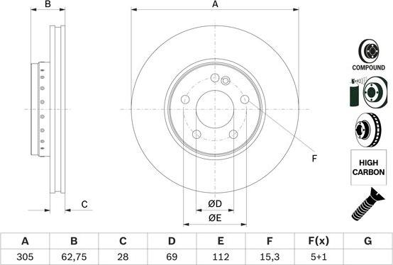 BOSCH 0 986 479 G41 - Bremžu diski ps1.lv