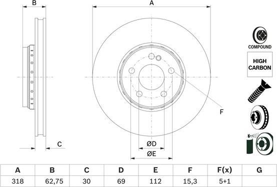 BOSCH 0 986 479 G42 - Bremžu diski ps1.lv