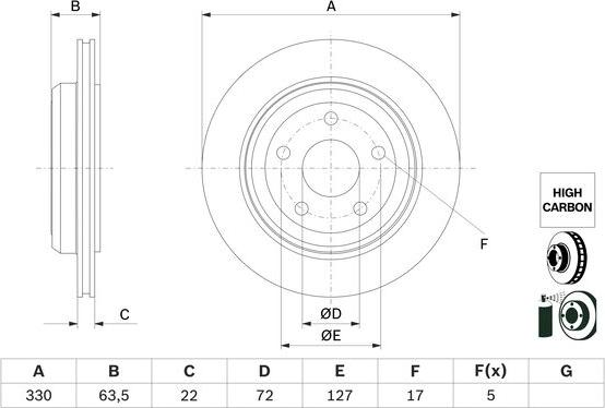 BOSCH 0 986 479 G84 - Bremžu diski ps1.lv