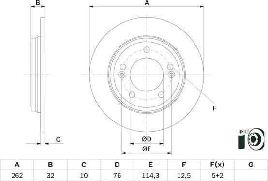 BOSCH 0 986 479 G29 - Bremžu diski ps1.lv