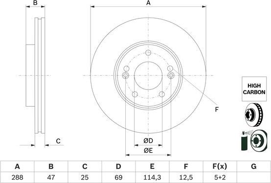 BOSCH 0 986 479 G24 - Bremžu diski ps1.lv