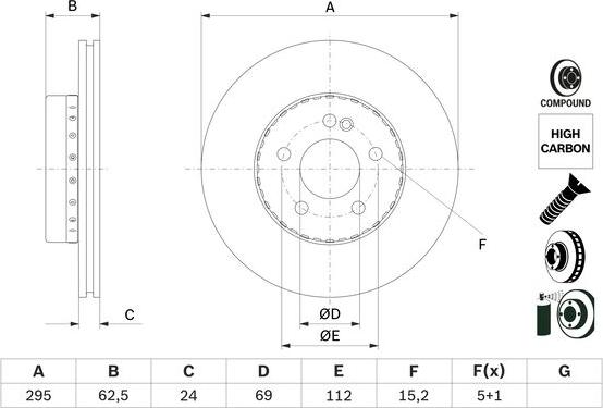 BOSCH 0 986 479 H45 - Bremžu diski ps1.lv