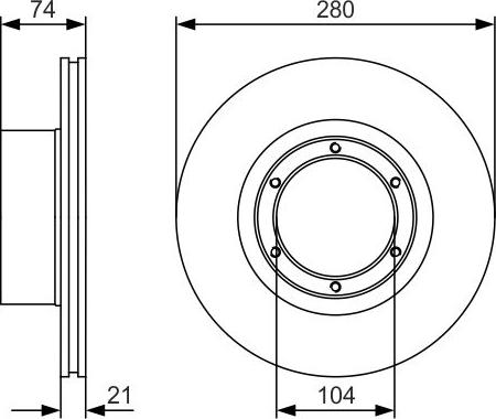 BOSCH 0 986 479 R49 - Bremžu diski ps1.lv