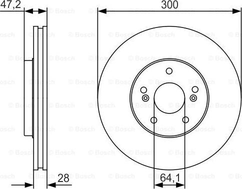 BOSCH 0 986 479 R47 - Bremžu diski ps1.lv