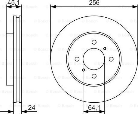 BOSCH 0 986 479 R51 - Bremžu diski ps1.lv