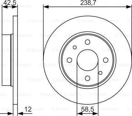 BOSCH 0 986 479 R61 - Bremžu diski ps1.lv