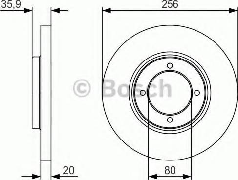 BOSCH 0 986 479 R04 - Bremžu diski ps1.lv