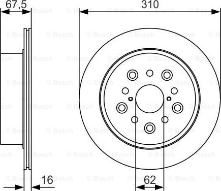 BOSCH 0 986 479 R25 - Bremžu diski ps1.lv