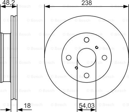 BOSCH 0 986 479 R75 - Bremžu diski ps1.lv