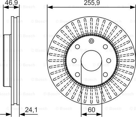 BOSCH 0 986 479 R70 - Bremžu diski ps1.lv