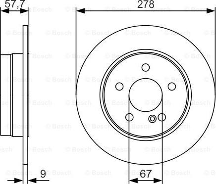 BOSCH 0 986 479 S96 - Bremžu diski ps1.lv