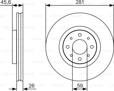 BOSCH 0 986 479 S97 - Bremžu diski ps1.lv