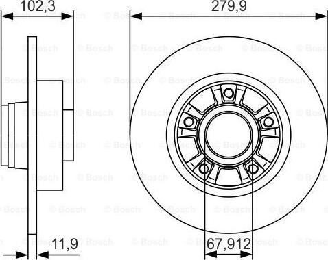 BOSCH 0 986 479 S44 - Bremžu diski ps1.lv