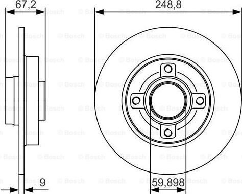 BOSCH 0 986 479 S42 - Bremžu diski ps1.lv