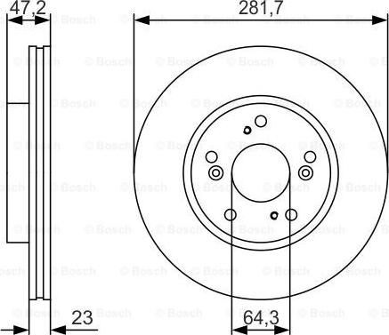 BOSCH 0 986 479 S47 - Bremžu diski ps1.lv