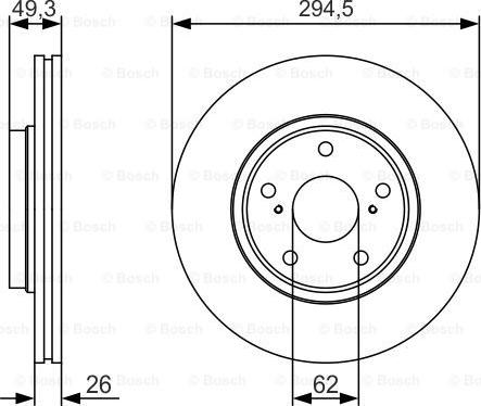 BOSCH 0 986 479 S59 - Bremžu diski ps1.lv