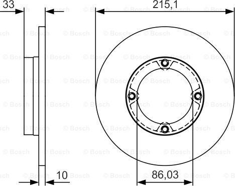 BOSCH 0 986 479 S69 - Bremžu diski ps1.lv