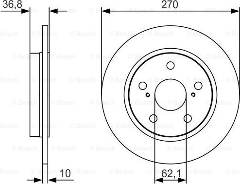 BOSCH 0 986 479 S64 - Bremžu diski ps1.lv