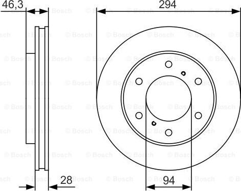 BOSCH 0 986 479 S63 - Bremžu diski ps1.lv