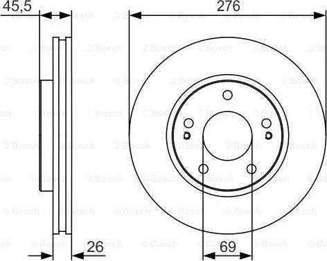 BOSCH 0 986 479 S00 - Bremžu diski ps1.lv