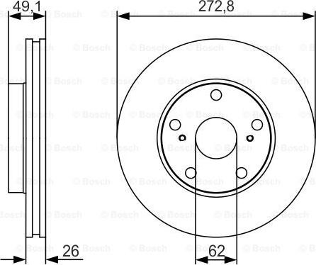 BOSCH 0 986 479 S16 - Bremžu diski ps1.lv