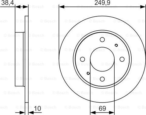 BOSCH 0 986 479 S84 - Bremžu diski ps1.lv