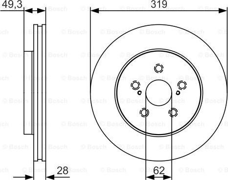 BOSCH 0 986 479 S39 - Bremžu diski ps1.lv