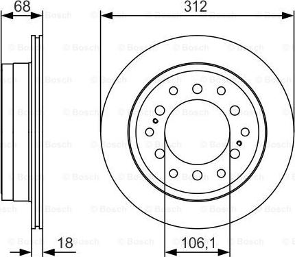 BOSCH 0 986 479 S36 - Bremžu diski ps1.lv