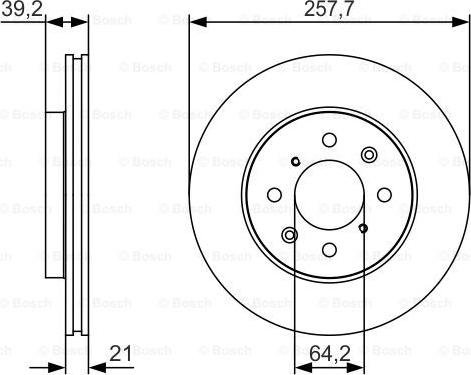 BOSCH 0 986 479 S26 - Bremžu diski ps1.lv