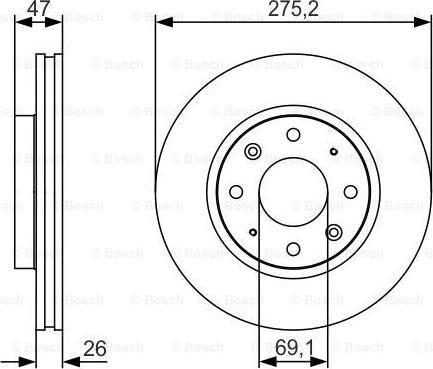 BOSCH 0 986 479 S28 - Bremžu diski ps1.lv