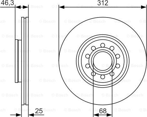 BOSCH 0 986 479 S23 - Bremžu diski ps1.lv