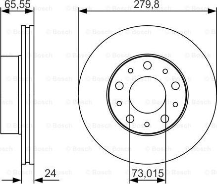 BOSCH 0 986 479 S70 - Bremžu diski ps1.lv