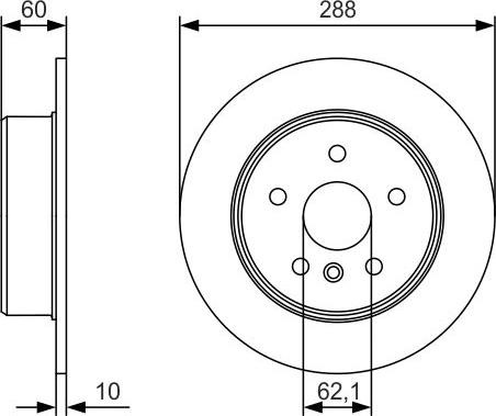 BOSCH 0 986 479 T97 - Bremžu diski ps1.lv