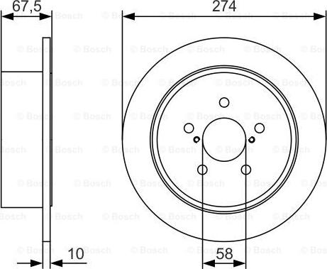 BOSCH 0 986 479 T51 - Bremžu diski ps1.lv