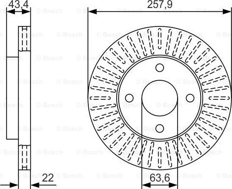 BOSCH 0 986 479 T66 - Bremžu diski ps1.lv