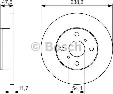 BOSCH 0 986 479 T68 - Bremžu diski ps1.lv