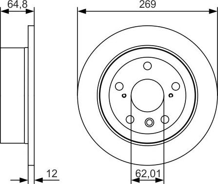 BOSCH 0 986 479 T13 - Bremžu diski ps1.lv