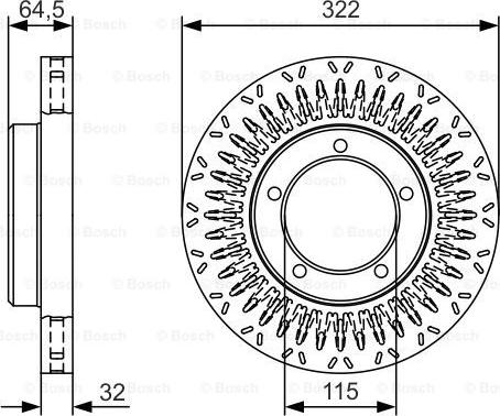 BOSCH 0 986 479 T27 - Bremžu diski ps1.lv