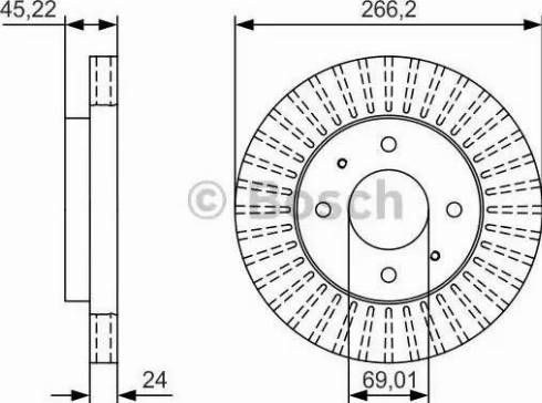 BOSCH 0 986 479 T75 - Bremžu diski ps1.lv