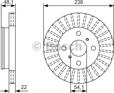 BOSCH 0 986 479 T71 - Bremžu diski ps1.lv